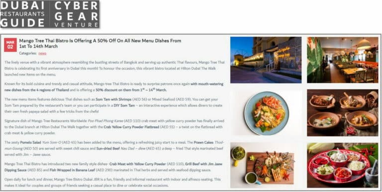 Dubai Restaurants Guide Feb 2020